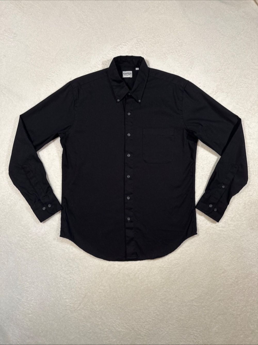 United Stock Dry Goods Oxford LS Shirt - Large - Black Button Down 100% Cotton